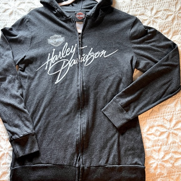 Harley-Davidson Tops - Harley Davidson Women’s Lightweight zip up hoodie Sz L